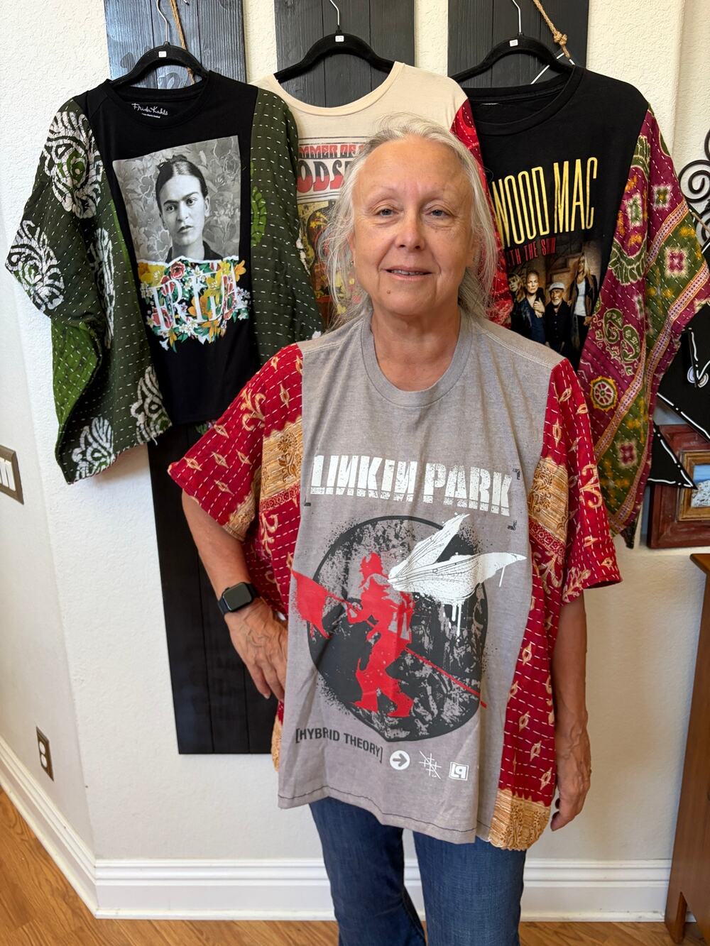 Linkin Park Upcycled Kantha Tunic Top Shirt OS Handmade Boho